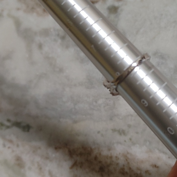 SJD 925 Opal and Diamond Pavers Ring Size 8 - Picture 3 of 11